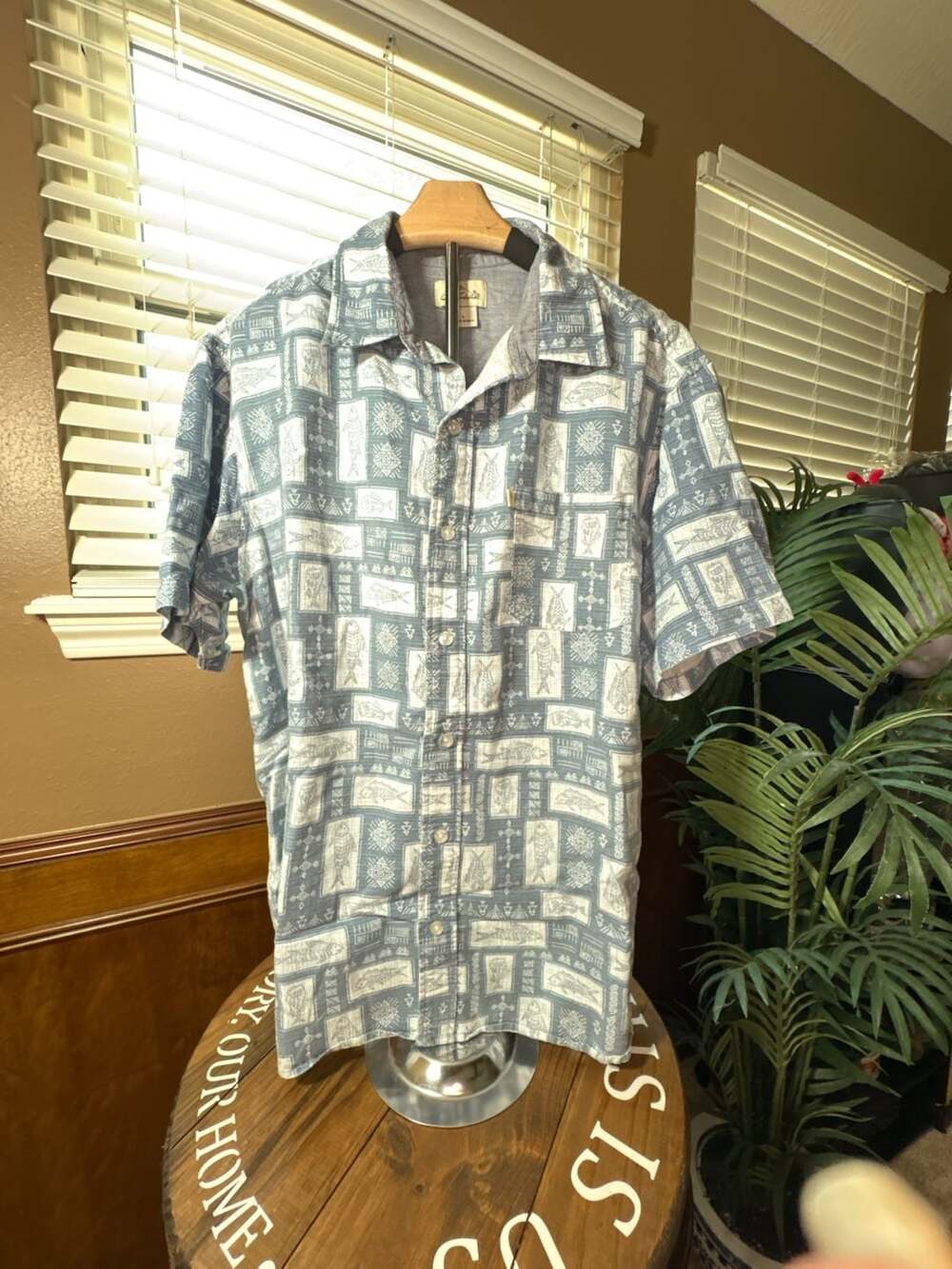 Bob Timberlake Men's Short Sleeve Graphic Print Button-Down Shirt